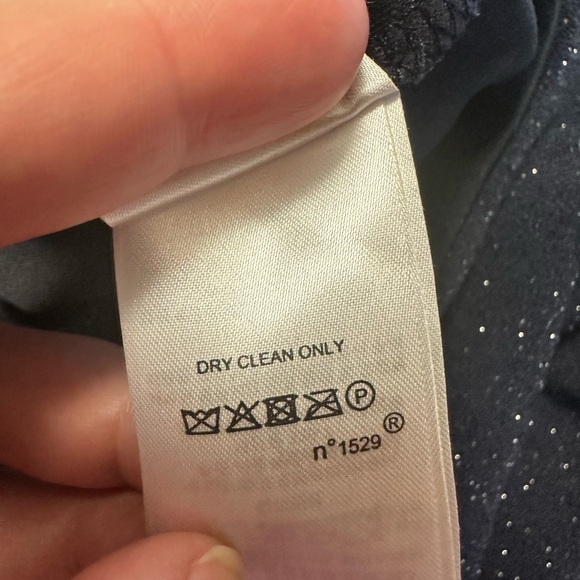 Ralph Lauren Midnight blue dress with silver tinsel throughout size 14 - Picture 7 of 7